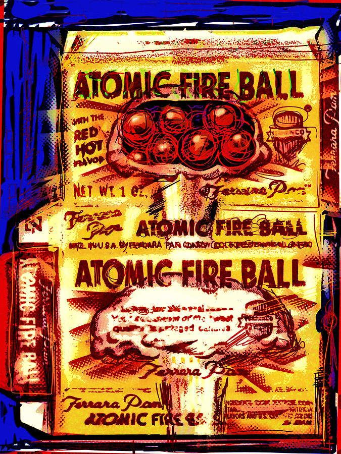 Candy Mixed Media - Atomic Fire Ball by Russell Pierce