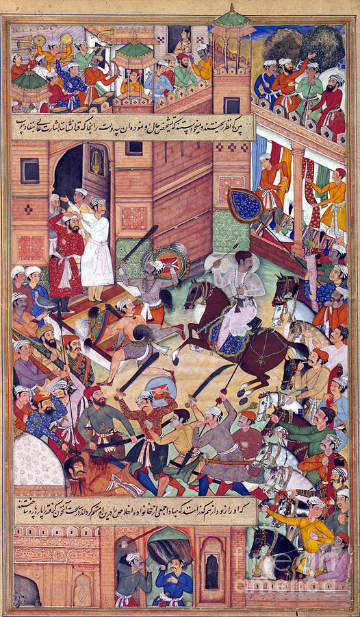 History Photograph - Attempt On The Life Of Akbar The Great by Photo Researchers