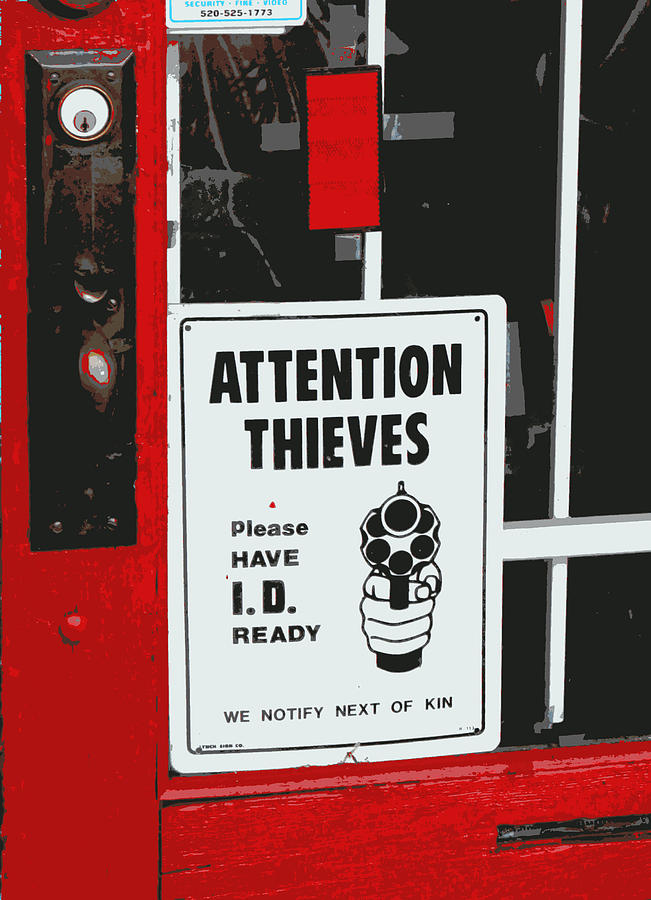 Attention Thieves Photograph by Jo Sheehan
