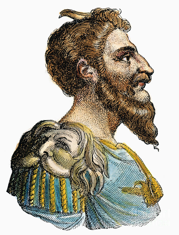 Portrait Photograph - Attila, King Of The Huns by Granger