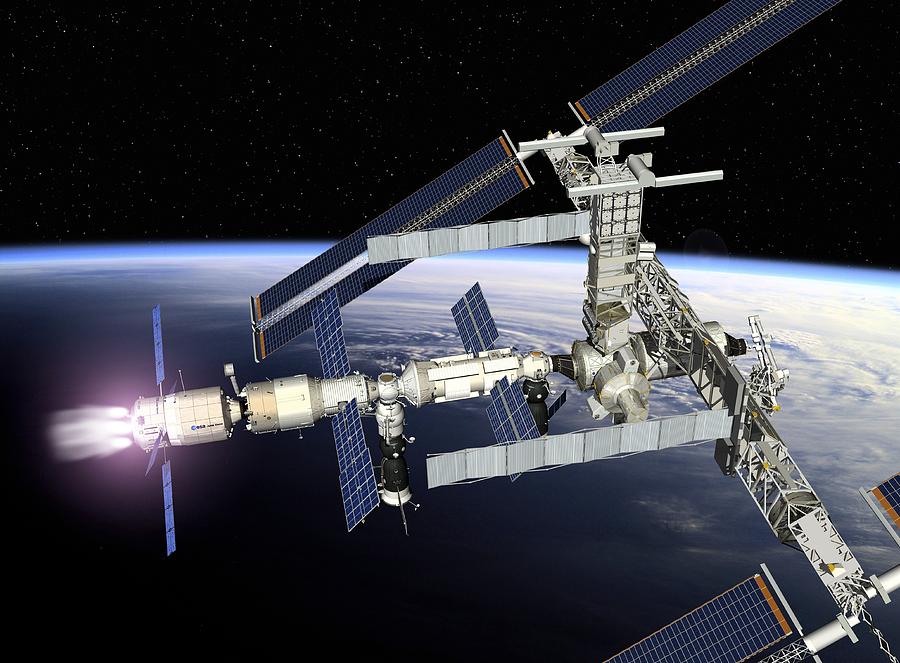 Atv Boosting The Iss, Artwork Photograph by David Ducros - Fine Art America