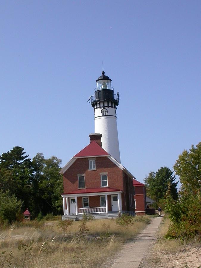 Au Sable Lighthouse eastside Photograph by Carol Frances Arthur