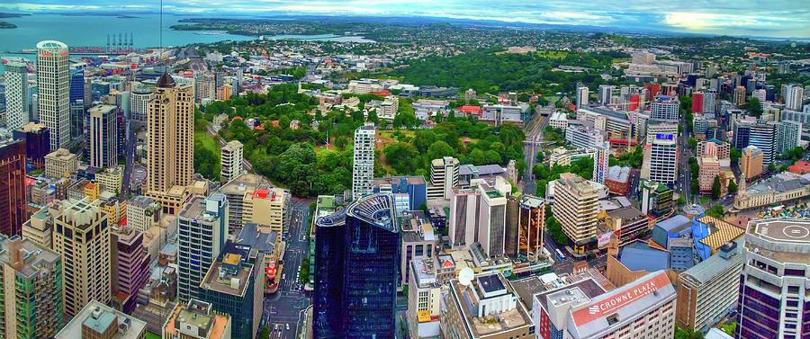 Auckland Central Business District Panorama Photograph by Harry Strharsky
