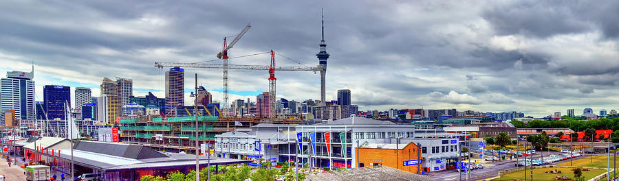 Auckland Skyline Panorama Photograph by Harry Strharsky