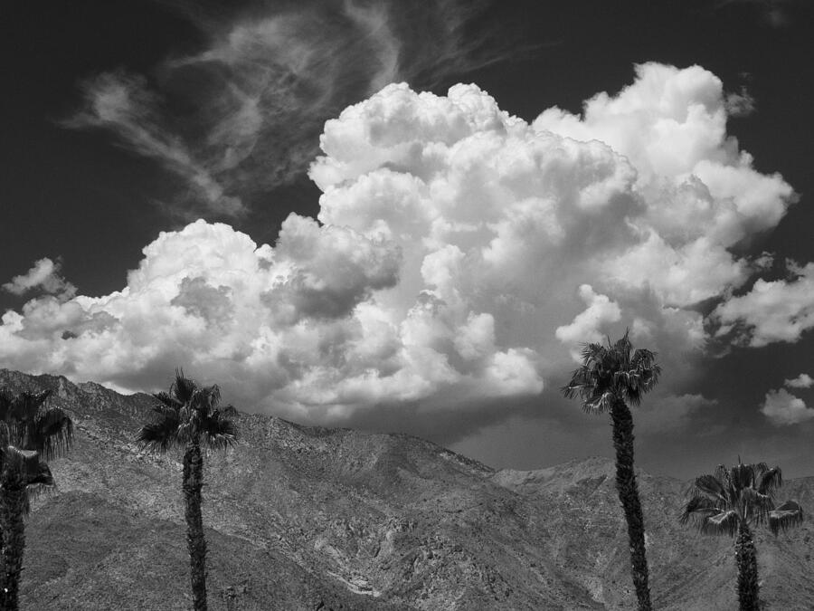 Mountain Photograph - AUGUST CLOUDS Palm Springs CA by William Dey