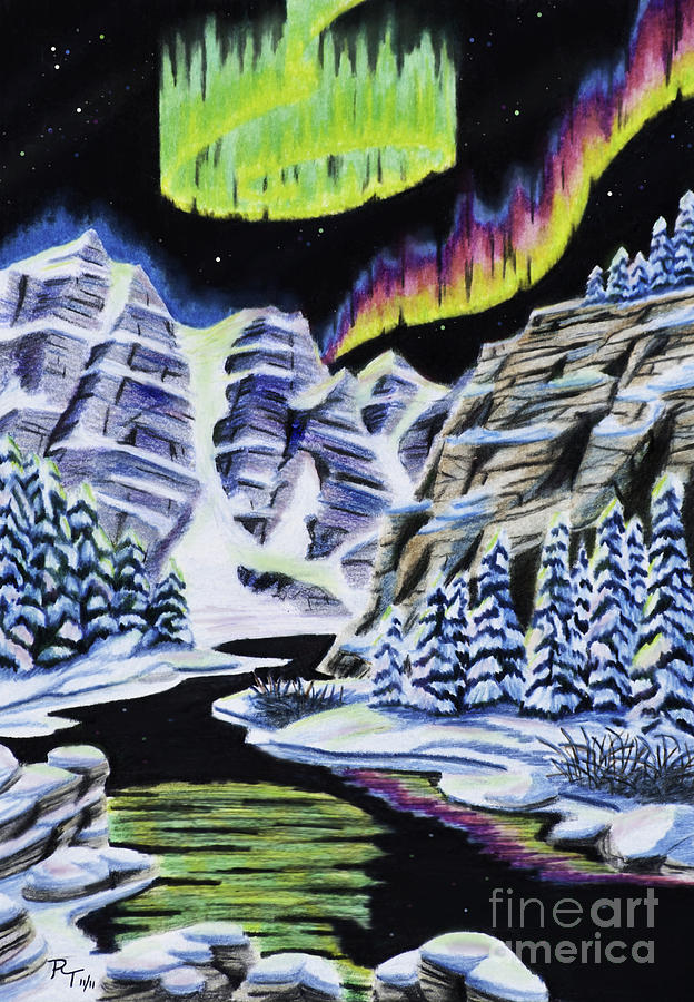 Aurora Borealis Drawing by Robert Thornton | Fine Art America