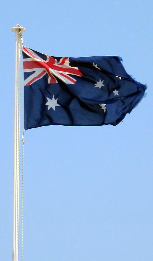 Aussie flag Photograph by Roberto Gagliardi