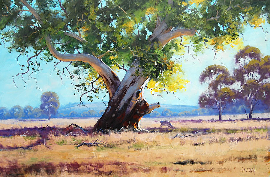 Tree Painting - Australian Red Gum by Graham Gercken