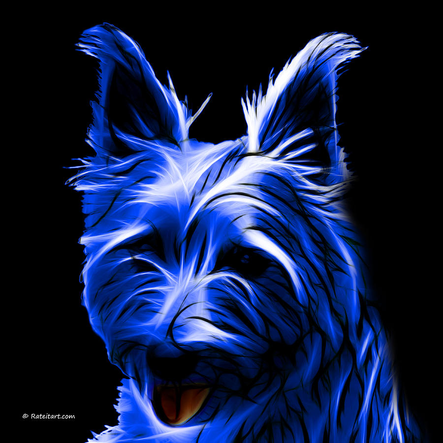 Australian Terrier Pop Art - Blue Digital Art by James Ahn