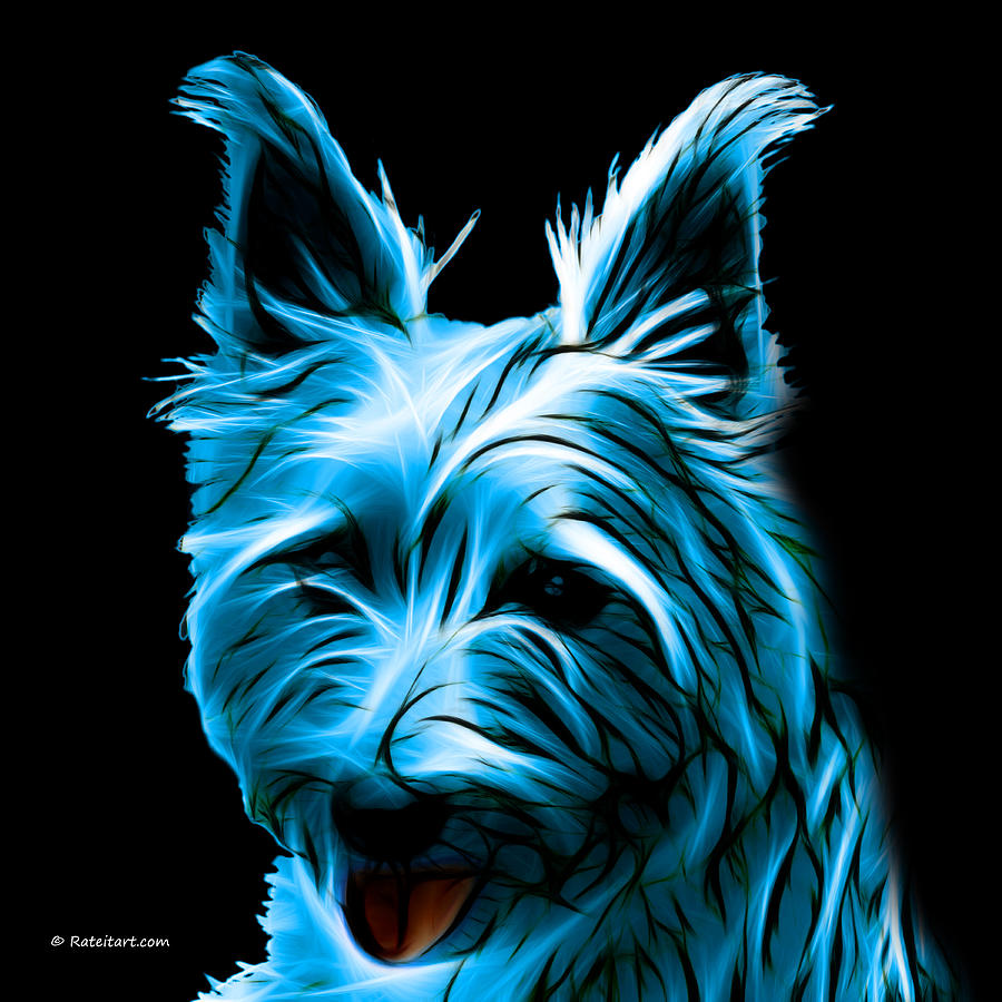 Australian Terrier Pop Art - Cyan Digital Art by James Ahn