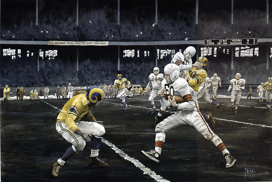 Football Painting - Automatic Otto by Rich Marks