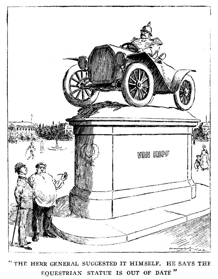Automobile Cartoon, 1914 Photograph by Granger