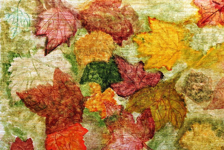 Autum Leaves I Painting by Donna Walsh