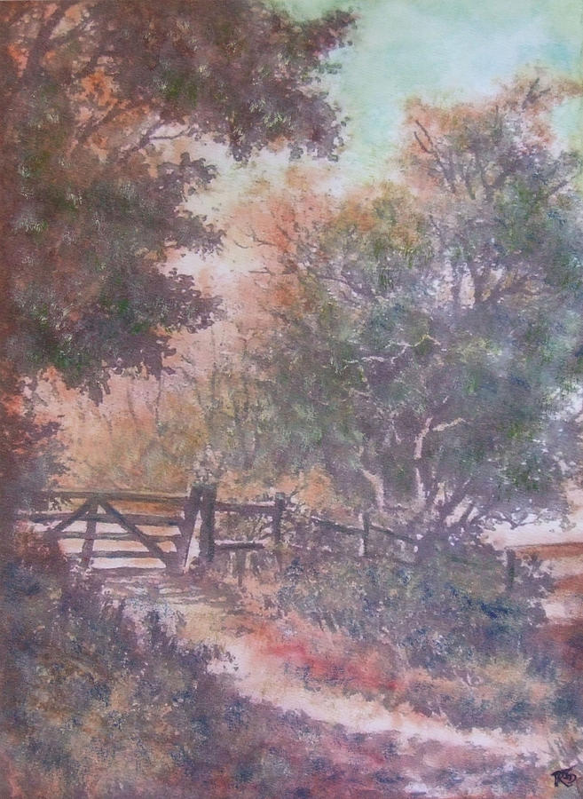 AUTUMN - Gate to Nowhere III Painting by Richard James Digance