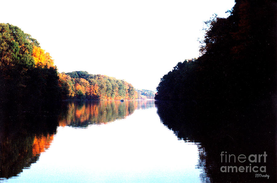 Autumn at Dusk from a Canoe Photograph by Susan Stevens Crosby