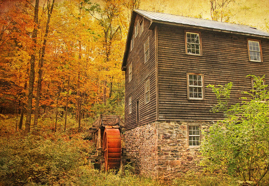 Autumn At Millbrook 4 - The Grist Mill Photograph by Pat Abbott