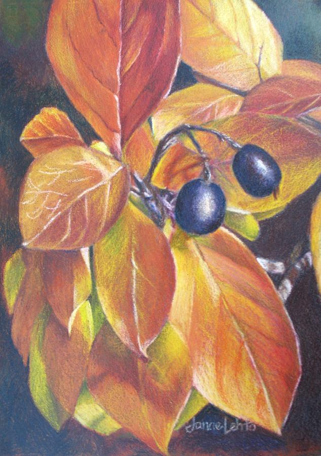 Autumn Berries Painting by Janae Lehto