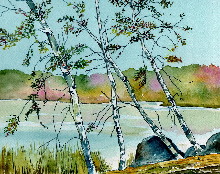 Autumn Birches Painting by Brenda Owen