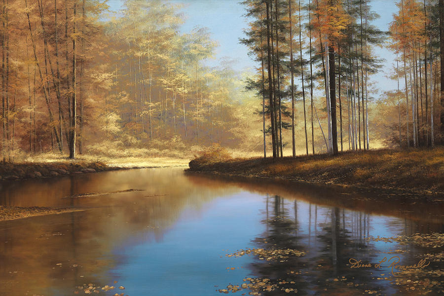 Autumn Creek Painting by Diane Romanello