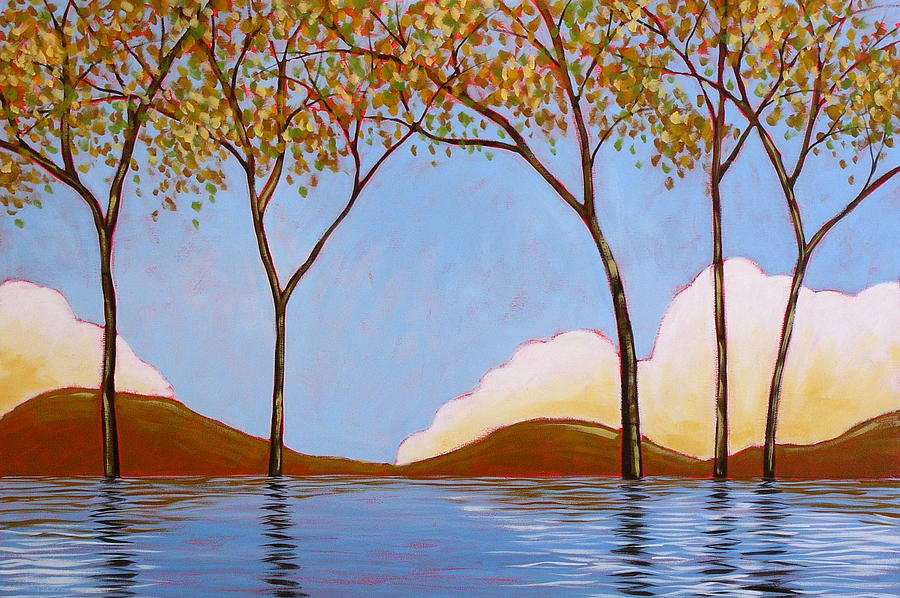 Autumn Day Painting by Amy Giacomelli