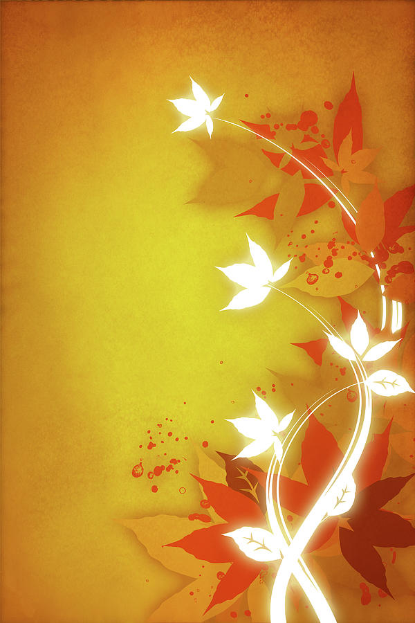 Autumn Floral Illustration Digital Art by Nicholas Monu