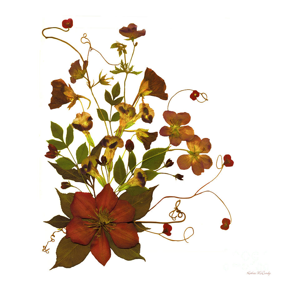 Autumn Garden Bouquet Mixed Media by Kathie McCurdy