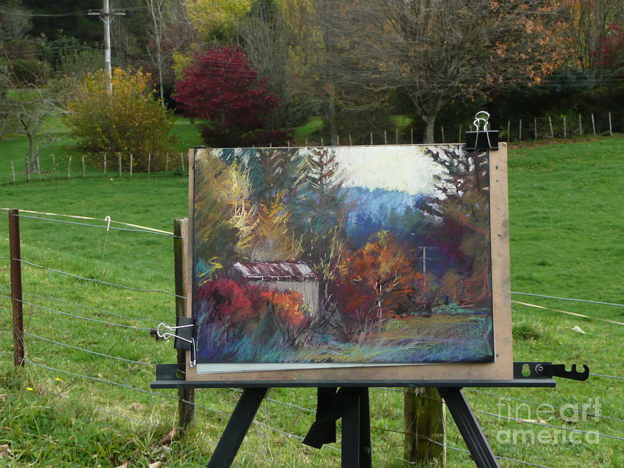 Fall Painting - Autumn Glory....on location. by Pamela Pretty