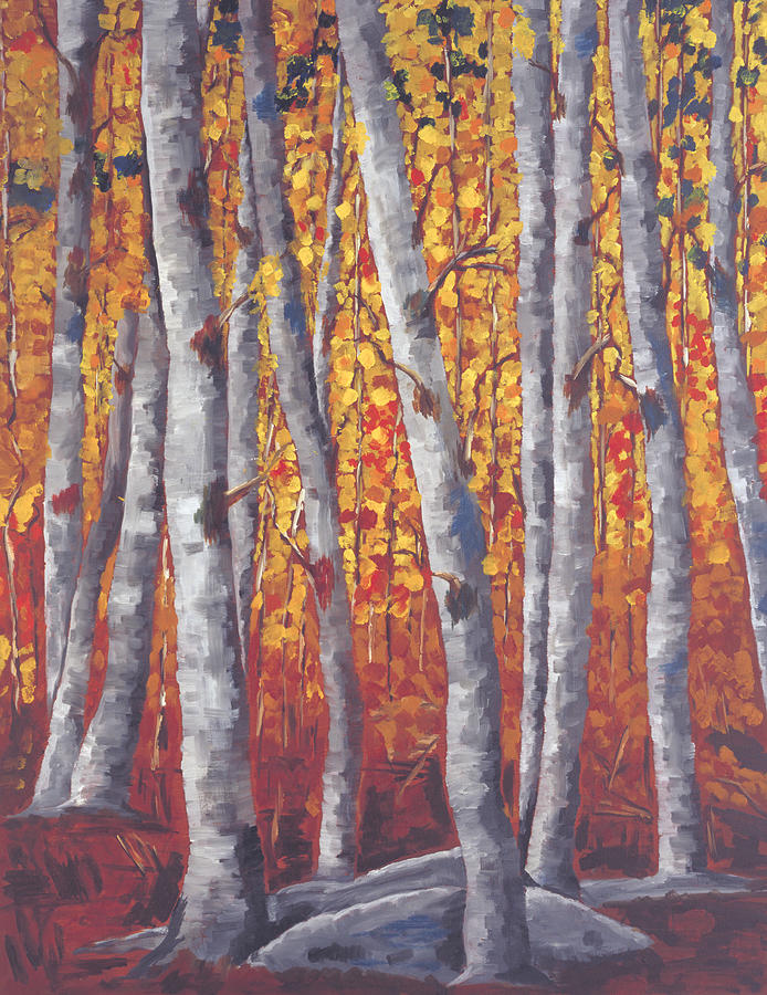 Autumn Grove Painting by John Farley