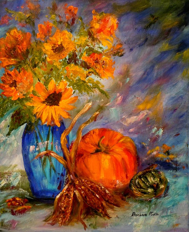 Autumn Impressions Painting by Barbara Pirkle