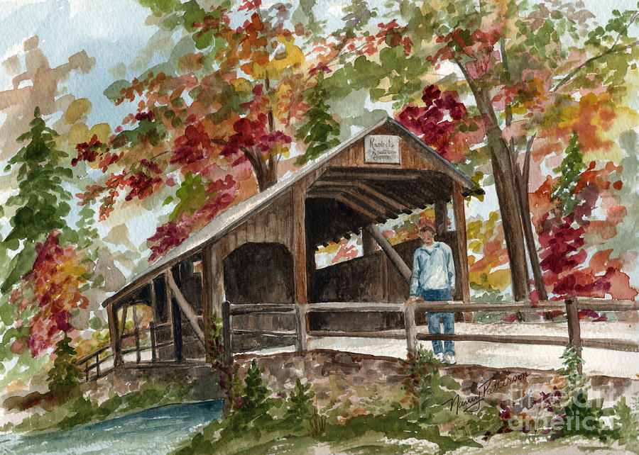Autumn in Knoebels Grove  Painting by Nancy Patterson