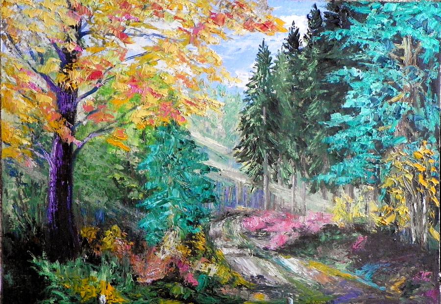 Tree Painting - Autumn in the Forest by Stanislav Zhejbal