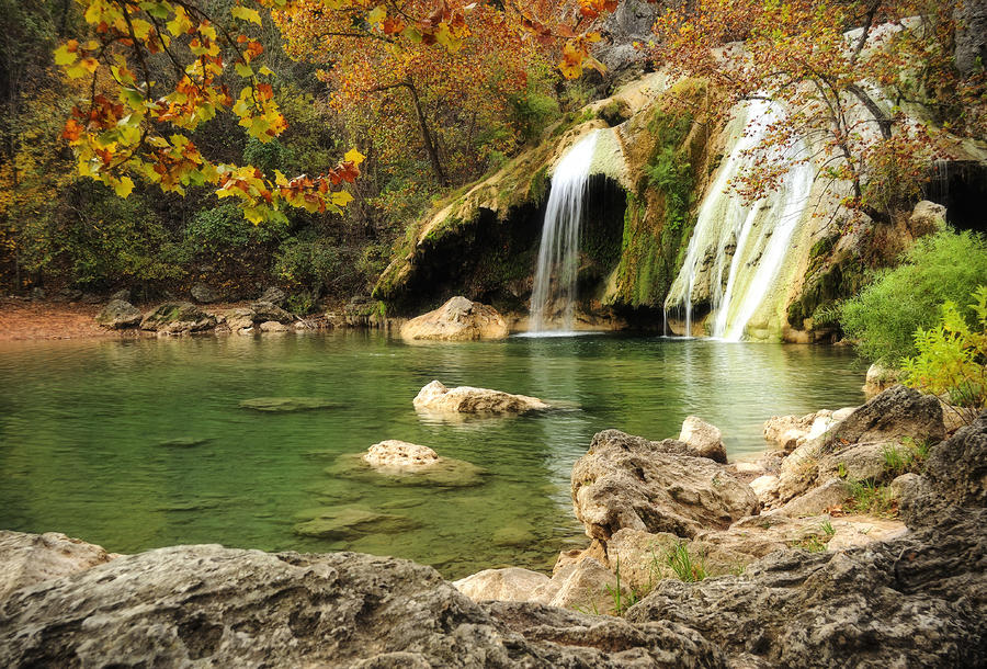 Autumn in Turner Falls Photograph by Iris Greenwell