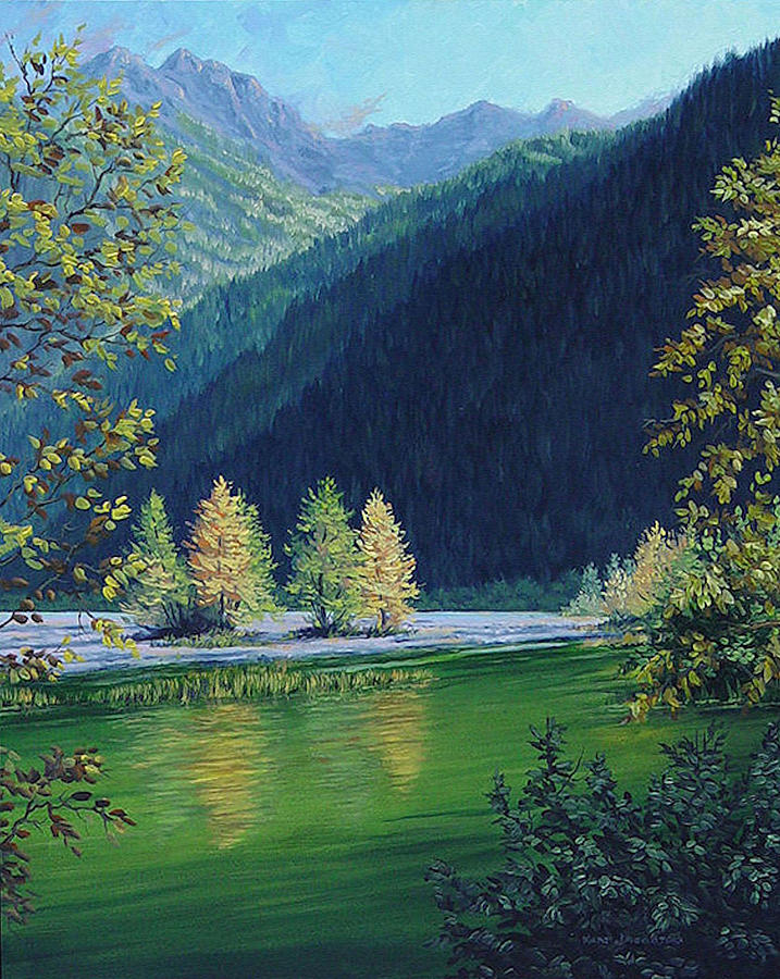 Autumn Knik River Painting by Kurt Jacobson