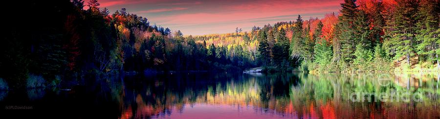 Autumn Lake Reflecions Panorama Photograph by Pat Davidson