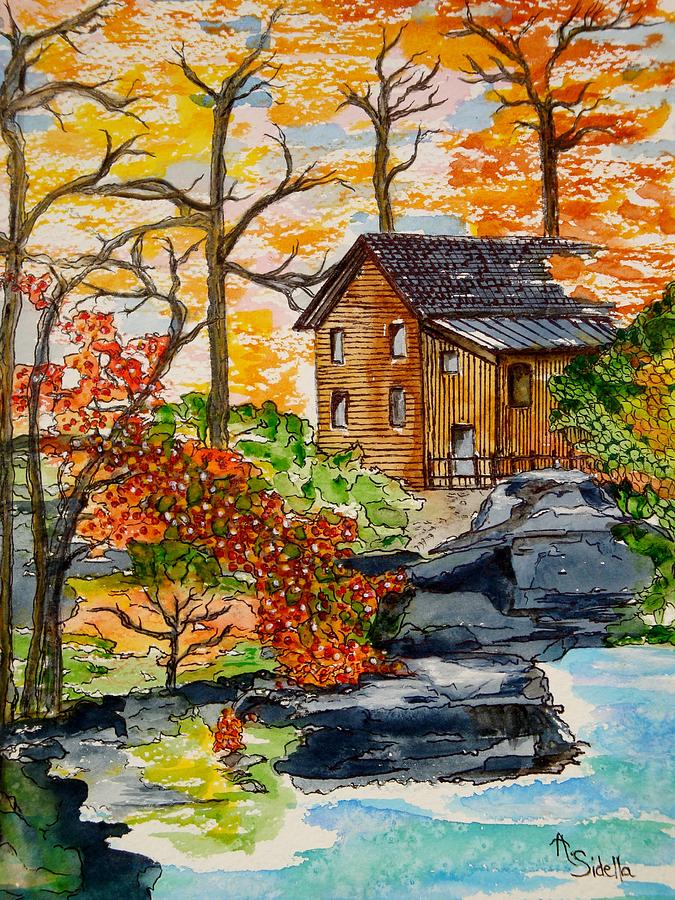 Autumn Leaves Painting by Annamarie Sidella-Felts