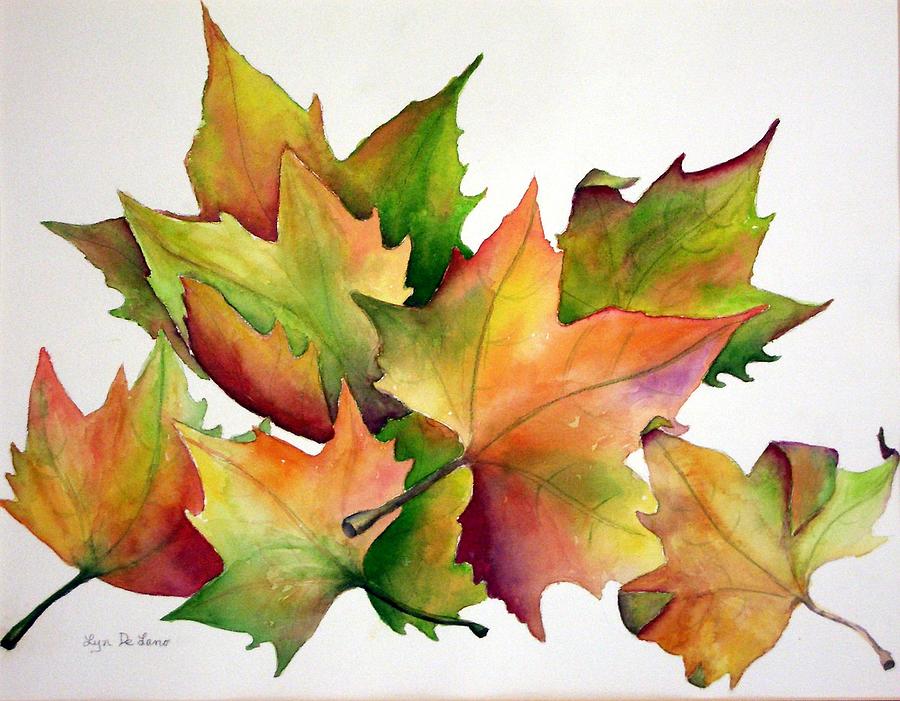 Autumn Leaves Painting by Lyn DeLano