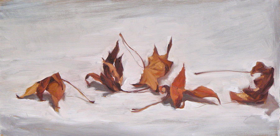Still Life Painting - Autumn Leaves by Roger Clark