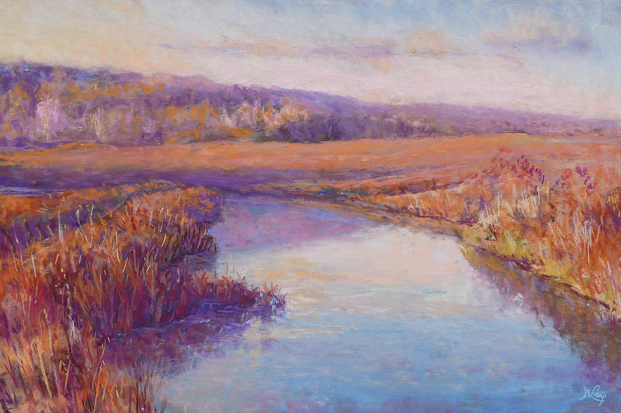 Autumn Marshland Painting by Michael Camp