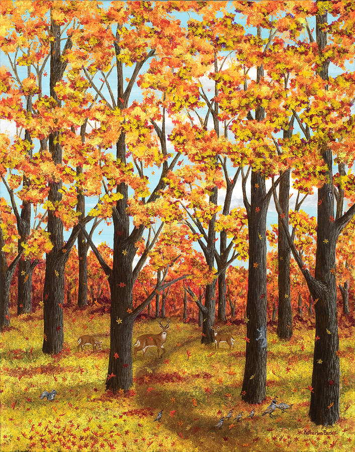 Fall Painting - Autumn Meadow by Katherine Young-Beck