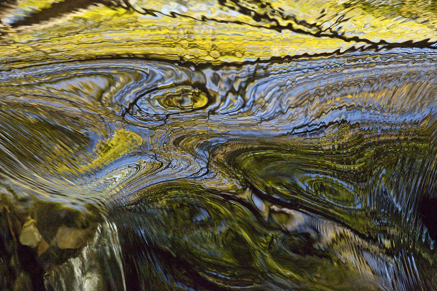 Autumn Patterns In Small Waterfall Photograph by Colin Monteath