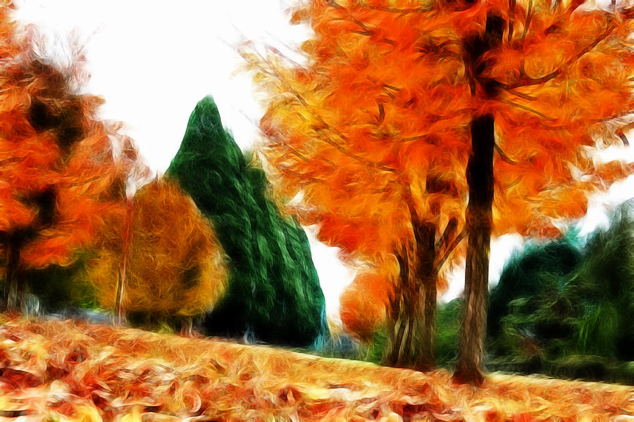Autumn Perspective Digital Art by Kami McKeon