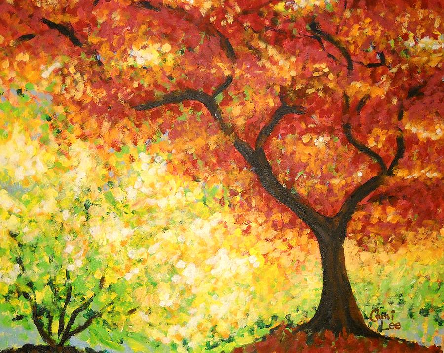 Autumn Rainbow Painting by Cami Lee
