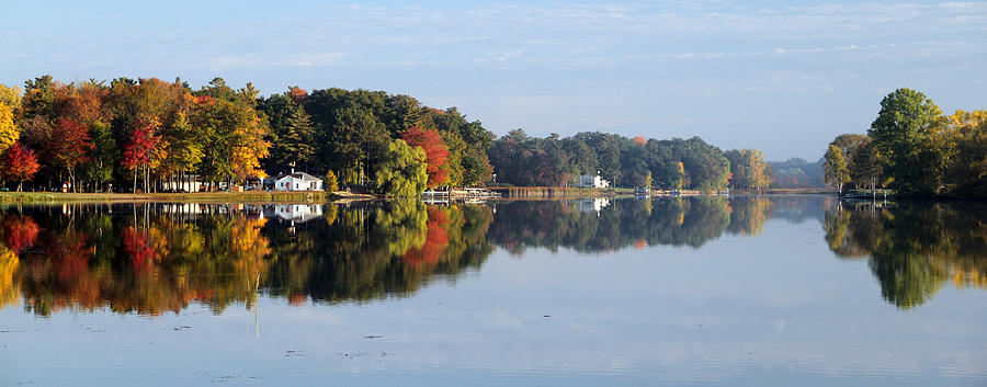 Autumn Reflection on the Peshtigo River Photograph by Mark J Seefeldt