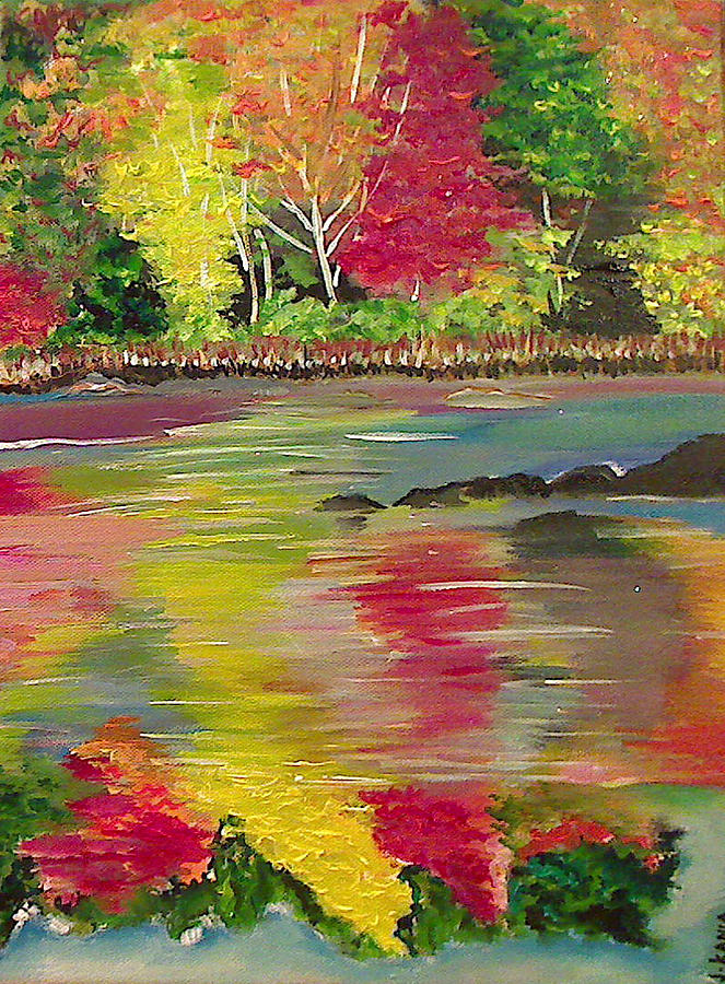 Autumn River Painting by Jonathan Kania