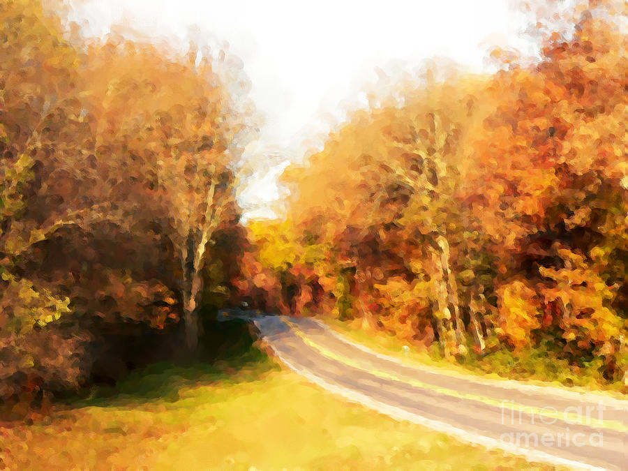 Autumn road Photograph by David Bearden