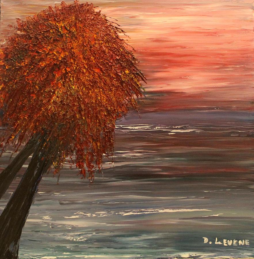 Autumn Sky Painting by Debbie Levene