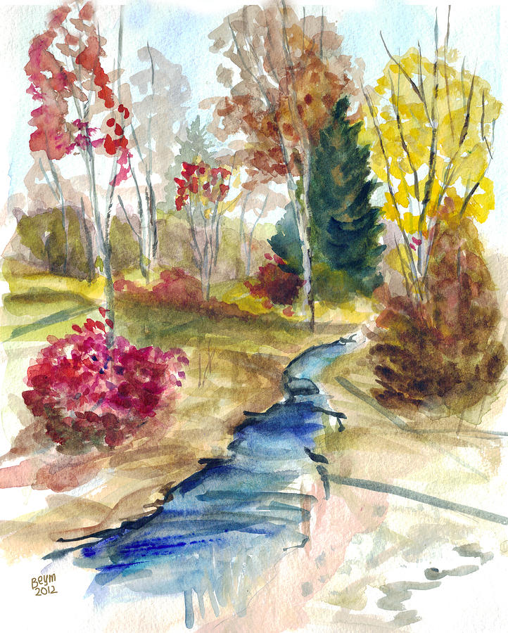 Autumn Splendor Painting by Clara Sue Beym