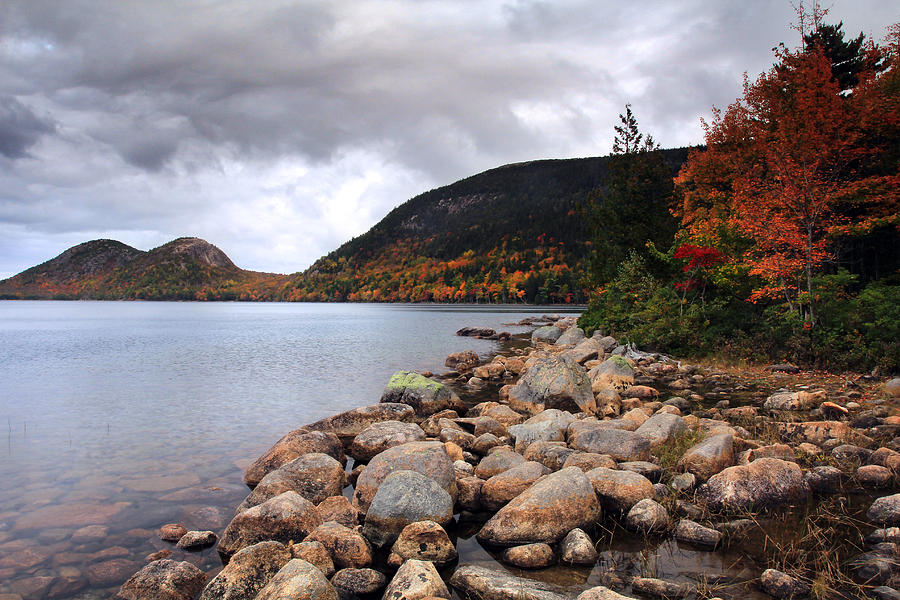 Autumn Storm at Jordan Pond Photograph by Dave Sribnik - Fine Art America