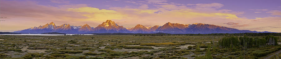 Autumn Sunrise over the Tetons Photograph by Fred J Lord