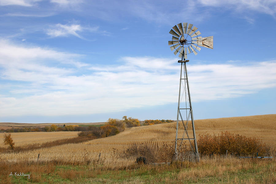 Fall Photograph - Autumn Windmill by Andrea Kelley